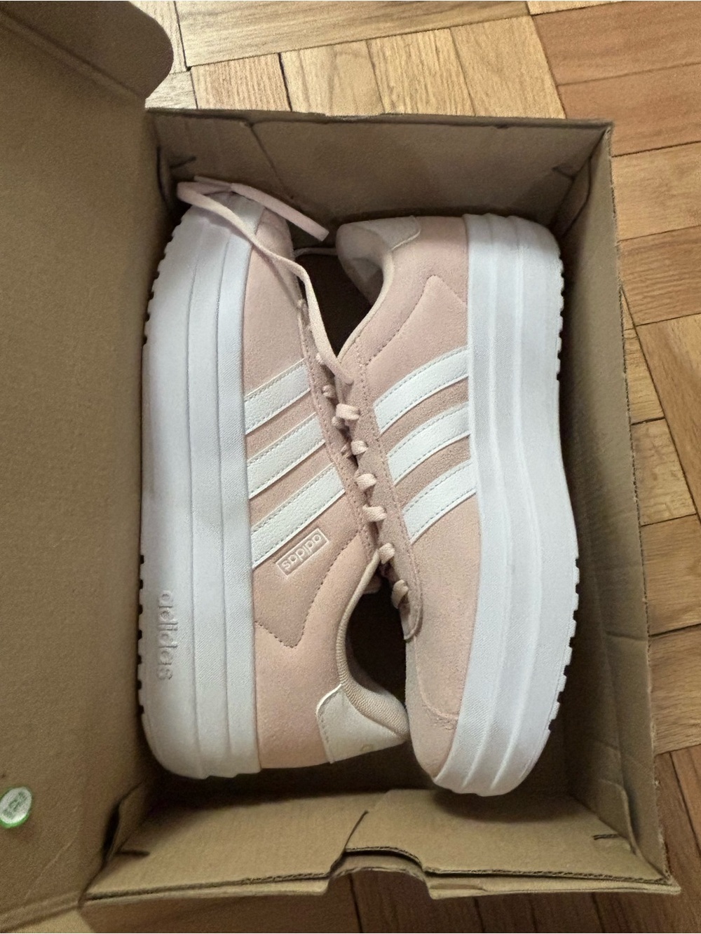 adidas VL Court Bold Women’s Sneakers Platform Casual Lifestyle Shoe Pink 9